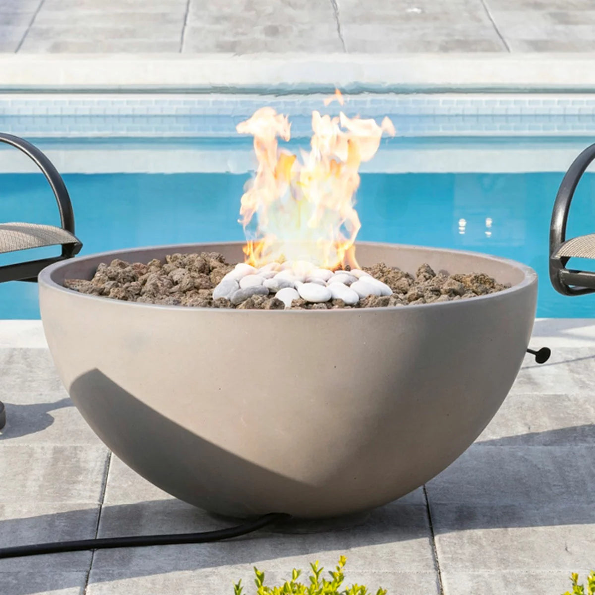 Solus Decor Hemi 19.6Kw Gas Fire Bowl Bundle in Dark Grey
