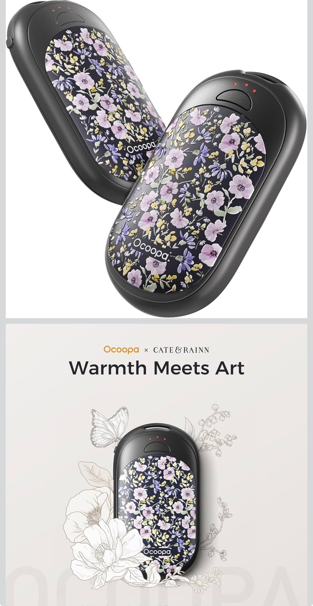 OCOOPA UT3 Lite Magnetic Hand Warmers Rechargeable 2 Pack, Electric Handwarmers Ultra Thin Light Portable for Pocket Gloves,3 Levels Heat, up to 8 Hrs, UL Certified,Idea Tech Gifts for Men, Women