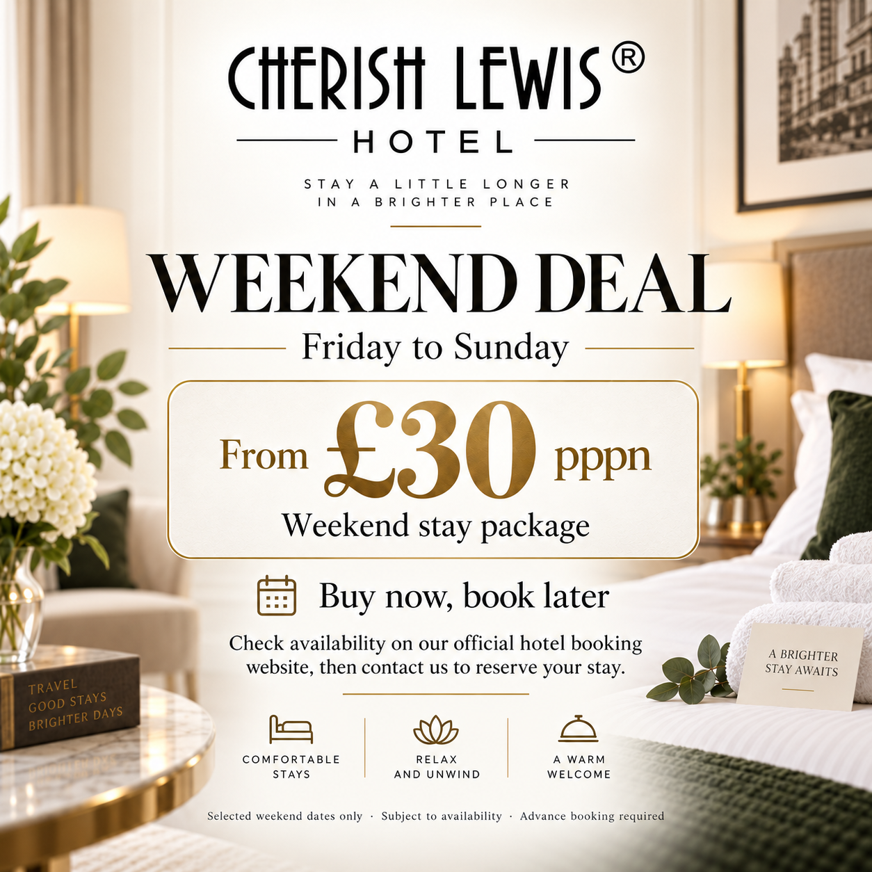 Blackpool Weekend Escape – Friday to Sunday | From £30pppn | Cherish Lewis Holiday