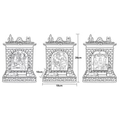 10.3 Inch (26Cm) Fireplace Swirl Glitter Globe with LED Lights Assortment