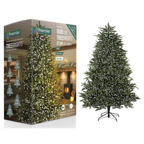 Premier 1500 LED Treebrights String Lights with Timer 3 Colours