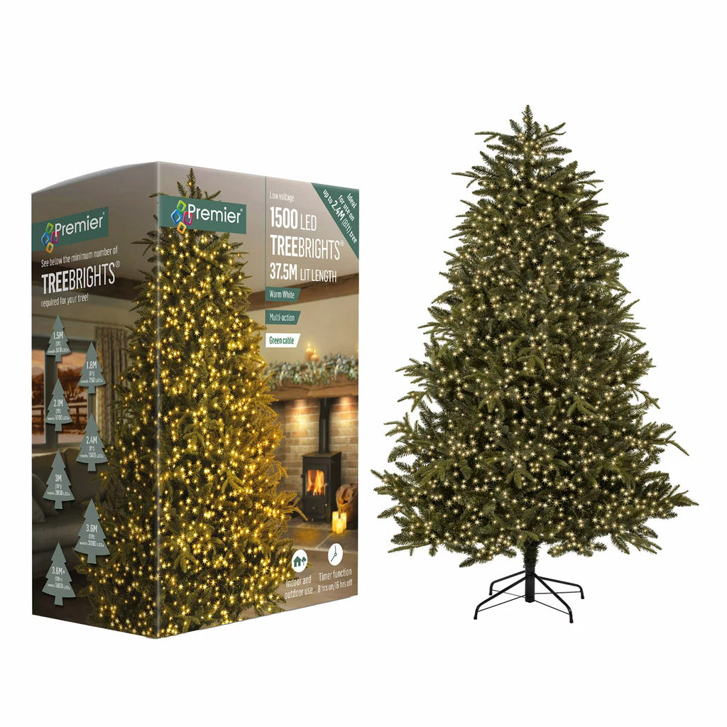 Premier 1500 LED Treebrights String Lights with Timer 3 Colours