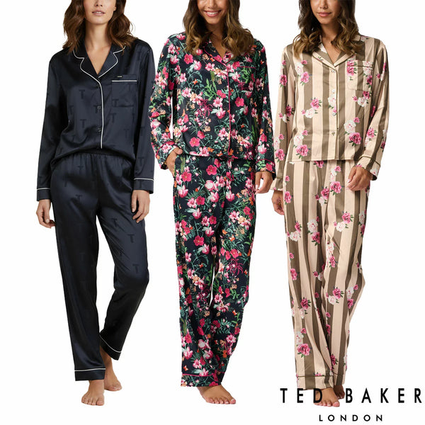 Ted Baker Ladies Satin PJ Set in 3 Colors