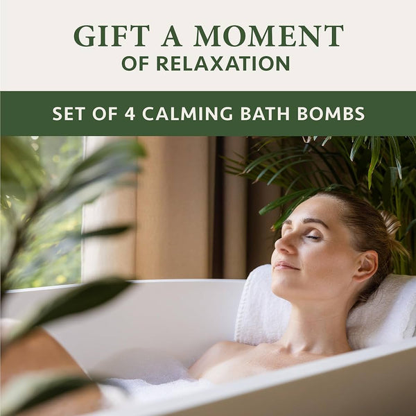 Satin Naturel Luxury Gifts for Women - 4X Organic Handmade Bath Bombs with Natural Essential Oil - Gifts for Her - Gifts for Girls - Bath Bombs for Women - Premium Gift Box