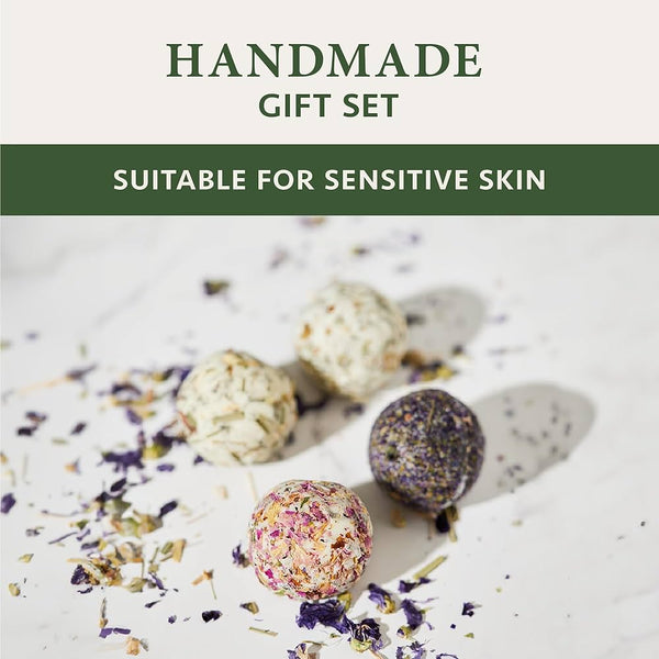 Satin Naturel Luxury Gifts for Women - 4X Organic Handmade Bath Bombs with Natural Essential Oil - Gifts for Her - Gifts for Girls - Bath Bombs for Women - Premium Gift Box
