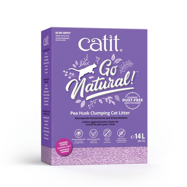 Catit Go Natural Pea Husk Clumping Cat Litter 3x 14L (Free UK delivery)