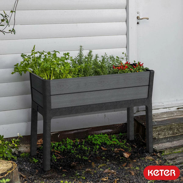 Keter Cortina 1.1M Raised Garden Bed with Self-Watering System
