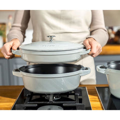 STAUB Stackable 2 Piece Pot Set in 3 Colours