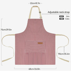 2PC Classic Design Striped Apron, Unisex Simple Criss Cross Apron For Kitchen Home Restaurant Coffee Shop Barbecue, Men's Workwear And Protective Clothing