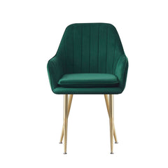 MOF Velvet Dining Chairs Kitchen Chairs Living Room Chairs with Sturdy Metal Legs Reception Chairs with Backrest and Padded Seat
