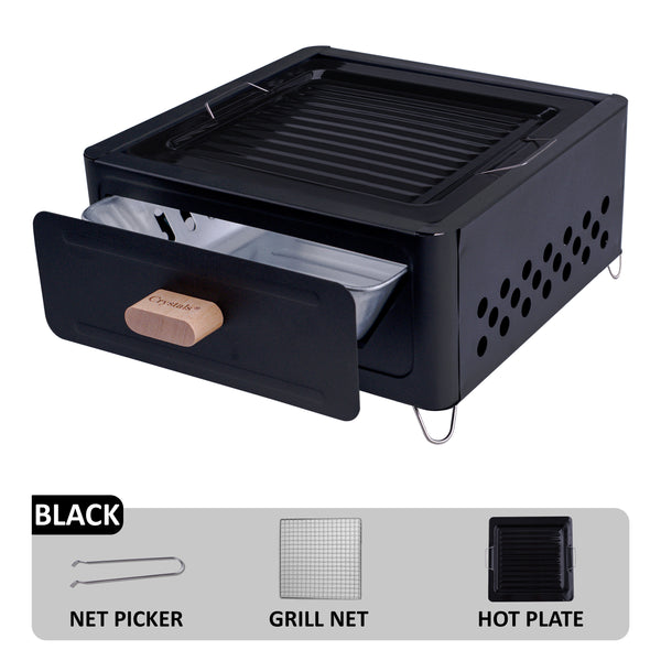 Portable BBQ Grill, Folding Tabletop Charcoal Barbecue Grill, Foldable Stainless Steel BBQ Grill for Camping, Garden, Travel, Picnic, Outdoor