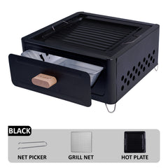 Portable BBQ Grill, Folding Tabletop Charcoal Barbecue Grill, Foldable Stainless Steel BBQ Grill for Camping, Garden, Travel, Picnic, Outdoor