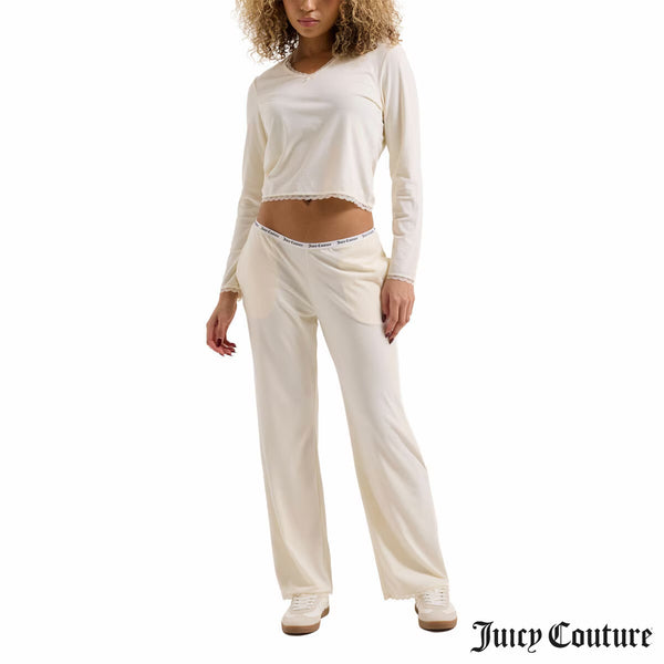 Juicy Couture Ladies 2 Piece Waffle Lounge Set in Pink