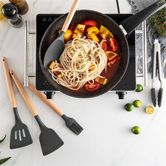 14pcs Silicone Kitchen Utensil Set - Easy Cooking And Baking Tools, Perfect for Holidays (Christmas, Valentine'S Day, St. Patrick'S Day, Graduation, Ramadan), Includes Kitchen Essentials | Modern Utensils Kitchen Additions for Every Home Chef
