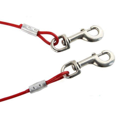 10ft Dog Tie-Out Cable with Spiral Stake – Heavy-Duty Outdoor Leash with Spring Clip – Ideal for Garden & Camping