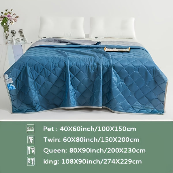 1pc Cooling Blanket Suitable for Hot Sleepers, Featuring a Double-Sided Design for a Cool Feel, Perfect for Lightweight And Soft Summer Sleep
