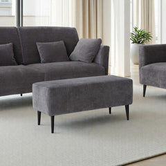 MOONAP Monroe Dark Grey Fabric 3 Seater Sofa