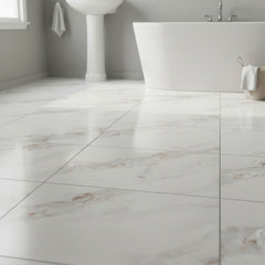 10/20/30/40 Pack Luxury Marble Effect Self-adhesive Floor Tiles 60x30cm, 2mm Thicken Vinyl Flooring Tiles Wall Stickers, Removable PVC Wall Decals, Suitable for Living Room, Bedroom, Kitchen Backsplashes, Bathroom, Office, Background Walls, Easy To Instal