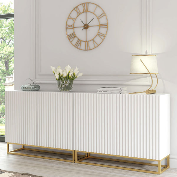 Ripple Duo 200cm Modern Sideboard with Fluted Doors and Storage