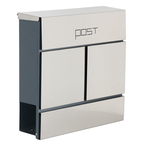 Phoenix Estilo Top Loading Letter Box MB0124KS in Stainless Steel with Key Lock