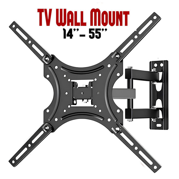 TV Wall Mount Bracket Tilt Swivel Arm 14-55