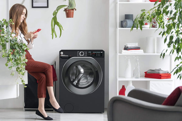 Hoover H-WASH 500 10Kg Freestanding Washing Machine, 1400 RPM, a Rated, Eco‑Power Inverter Motor, Hon App, 60 Programmes, Care Dose, Power Care System, Black, 60X59X85 Cm ‑ HW 410AMBCB/1-80