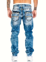 American Snowflake Jeans, Fashionable and Versatile Straight-Leg Pants