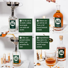 DO Your Rum | DIY Infusion Kit for Homemade Flavoured & Aged Rum | Original Gift Set | 12 Woodchip Blends & Botanicals | Rum Cocktail Mix Set | Gift for Men & Women