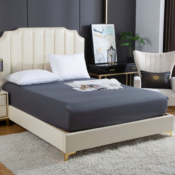 Soft And Breathable Bedding Solid Color Washable Fitted Sheet
