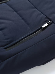 Men's Casual Collar Fashion Coat Men's New Young and Middle-aged Autumn and Winter Plus Velvet Padded Warm -padded Jacket.