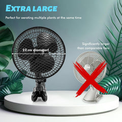 Portable Clip-on Fan, Rotatable Silent Clip-on Fan, Adjustable Angle, Compact and Portable Design, Suitable for Home Offices, Greenhouses and Growing Sheds.