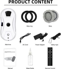 Ahwoihs Automatic Electric Window Cleaning Robot with Water Spray and Remote Control - 5600Pa Powerful Suction for Interior Glass