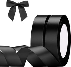 G2PLUS White Stain Ribbons - 22M Thick Fabric Gift Wrap Ribbons for Crafting, Wedding & Valentine'S Day Decoration
