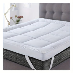 Hotel Quality 10cm Extra Thick Mattress Topper With Deep Fitted Elastic Corners Luxury Mattress Topper For All Seasons And for all Sizes Available Single, Small Double, Double, King, And Super King