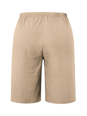 Circle 3pcs Set Standard Size Women's Shorts Casual Beach Pants with Pockets