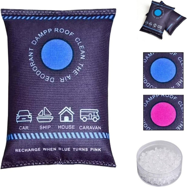 2pcs Automotive silicone desiccant Reusable Dehumidifier Bag Dehumidification Bag Desiccant for Car Home clothing Use