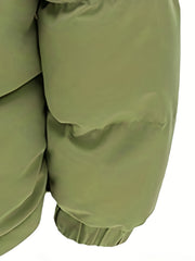 Men's Thick Winter Jacket - Warm Windproof Hooded Coat, Polyester Filled for Cold Weather, Outdoor Activities - Suitable for Teens and Adults, Seasonal Layering, Casual Outerwear, Comfortable and Warm