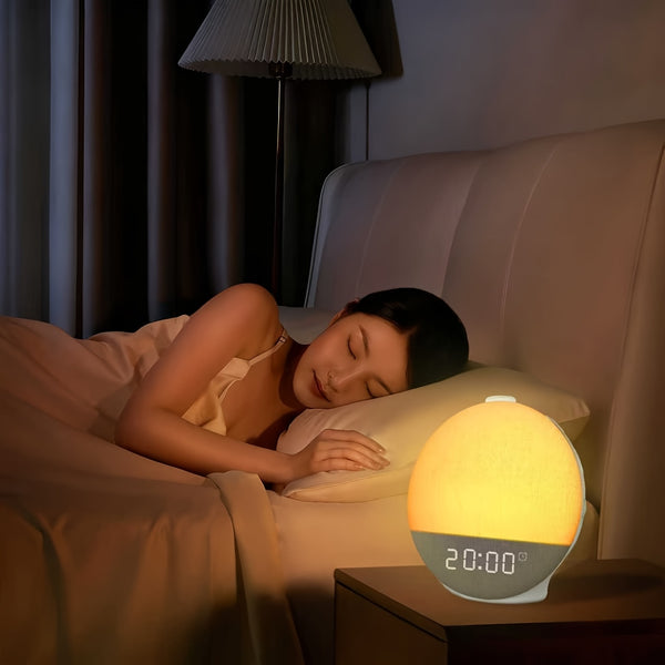 Sunrise Alarm Clock, Sound Machine for Sleep, Snooze, Timer, Dimmable Night Light, 30 Soothing Sounds, White Noise Machine, Wake Up Light for Bedrooms, Adults, Heavy Sleepers