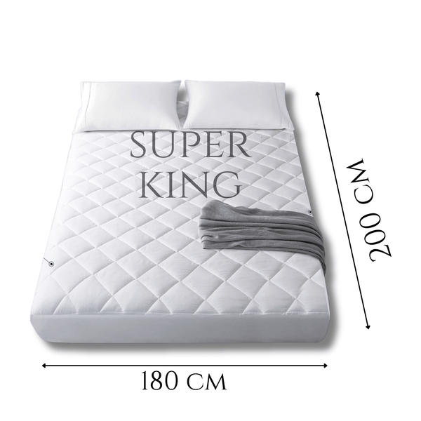 100% WATERPROOF QUILTED MATTRESS PROTECTOR with Deep Fitted Pocket Stretches Up to 30 Cm, Fully Bed Fitted Anti- Allergic | Non Noisy | Non-Plastic |Ultra Soft Deep & Breathable Mattress Protector All Sizes UK