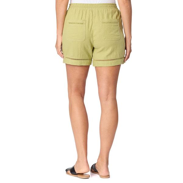 Briggs Ladies Linen Short in Green