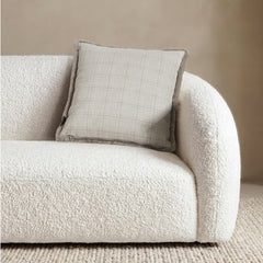 Mon Chateau Tweed Faux Fur Cushion in 3 Designs, 50 X 50 Cm