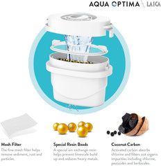 Aqua Optima Evolve+ Water Filter Cartridges 3 Pack - Fits Brita Jugs & Alternative for Maxtra Filters* - Reduces Limescale, Chlorine and Other Impurities - by LAICA (Packaging May Vary)