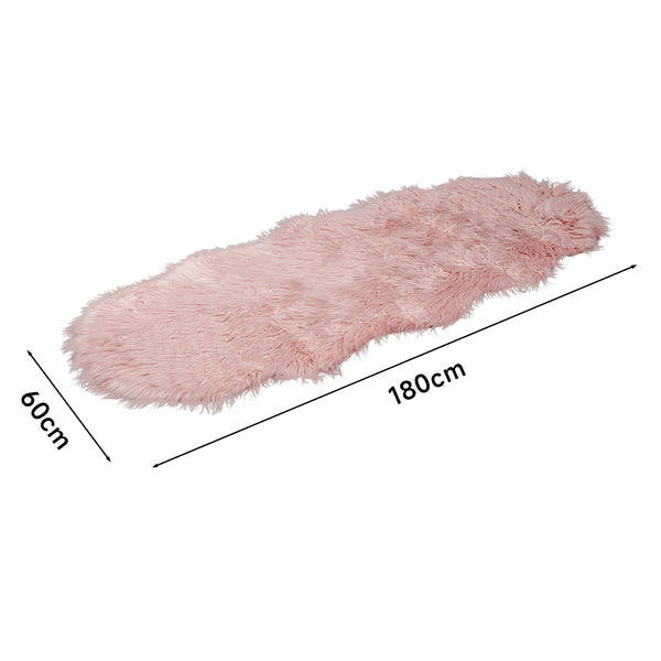 Soft Faux Australian Wool Decorative Pad (60x180cm) – Multifunctional Soft Plush Sofa Cushion, Bay Window Mat & Irregular Rug for Warm Indoor Spaces