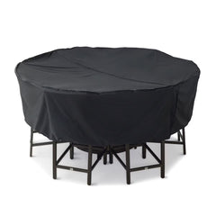 Agio Anderson 7 Piece Wicker High Dining Fire Set with Padded Chairs + Cover