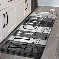 1pc Kitchen Mat, Polyester Fiber Crystal Velvet, Hand Wash Only, Comfortable Cushioning, for Kitchen Laundry Room Hallway Living Room, Ideal Holiday Gift Choice, ≥800g/㎡