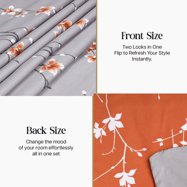 3pcs Luxury Printed Duvet Cover Set – Reversible Quilt Cover with Pillowcases, Ultra Soft & Breathable Microfiber Bedding, Machine Washable, Single, Double, King & Super King Sizes