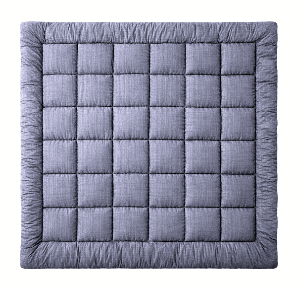 Luxury Washed Microfibre Seersucker Comforter Duvet Quilt – Soft & Lightweight All Season Bedding – White & Grey – Single, Double & King Size