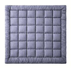 Luxury Washed Microfibre Seersucker Comforter Duvet Quilt – Soft & Lightweight All Season Bedding – White & Grey – Single, Double & King Size