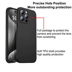 Phone Case: Custom Photo Black Slim Lightweight Phone Case - with Camera Protection, Soft Material, HD Printing, Fade-Resistant, Personalized Case for iPhone 17/ 16/ 15/ 14/ 13/ 12/ 11 Pro Max/ Pro/ Plus, Warm Gift for Friends & Family on Christmas
