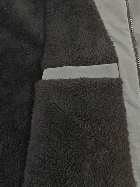 Men'S Mid-Length Oversized Hooded Jacket - Thick Fleece-Lined Full Zip Cardigan, with Drawstring Hood, Suitable for Cold Weather - Casual And Formal Outerwear, European And American Style, Perfect for Winter Layering